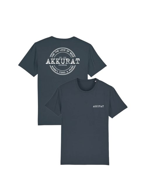 Akkurat- Logo T-shirt India Ink Grey