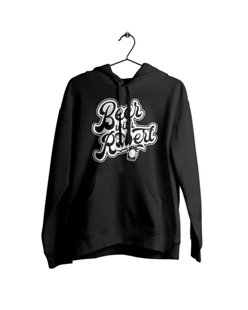 Beer with Robert Logo Hood Svart