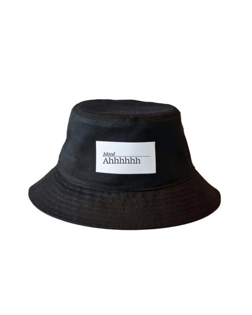 GIN GIN - Bucket hat Mood Ahhhhhh Svart