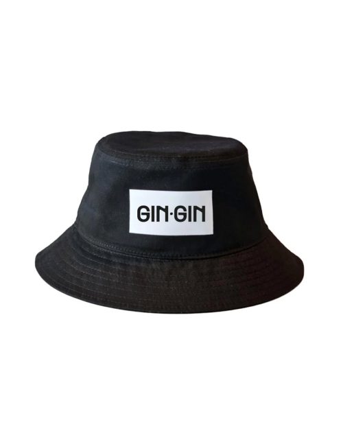 GIN GIN - Bucket hat Logo Svart