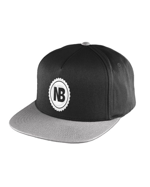 Nerdbrewing - Flat Peak Snapback Svart/Grå
