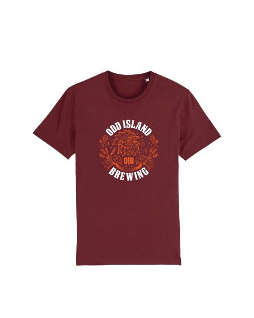 Odd Island Brewing - Oddessey Duoble T-shirt Burgundy